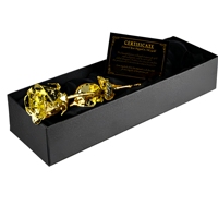 Rosa Natural Chapada en Oro de 24K Hecha a Mano, Regalo Ecológico y Duradero - 100% Natural, Edición Navideña Directo de Fábrica
