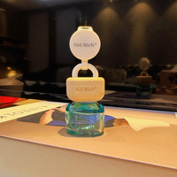 Diffuseurs de parfum pour voiture miniatures de luxe avec bouchon à vis, flacons en verre transparent pour huiles essentielles