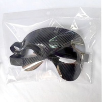 Masque d'Halloween cool, demi-masque, pour festivals, cosplay, soirées masquées, carnaval, cadeaux, noir, réglable