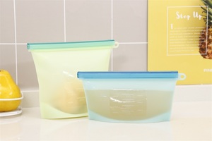 Custom BPA Free Leak Proof Waterproof Silicone <b>Bags</b> Washable Reusable Silicone Storage Food Preservation Freezer <b>Bag</b> - Product Image 3