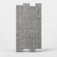 Panneau mural 3D en PU, motif géométrique, imitation pierre champignon, en mousse cultivée, étanche, pour revêtement décoratif moderne intérieur et extérieur domestique