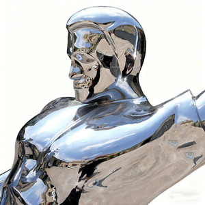 Espejos Modernos Personalizados de Acero Inoxidable, Esculturas de Figuras de Fútbol, Pulidos, Graduación, Amor, 3D, Campus, Gimnasio, Parque - Product Image 4