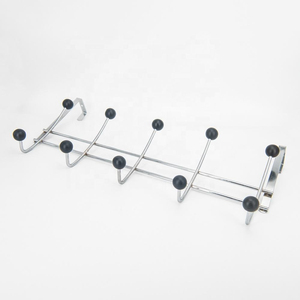 <b>Hook</b> with Wood Beads <b>Over</b> <b>the</b> <b>Door</b> Towel Rack 5 <b>Hook</b> Multifunction - Product Image 5