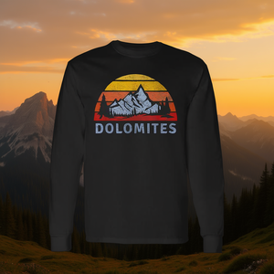 T-shirt à manches longues Dolomites Retro Mountain Sunset - Product Image 3