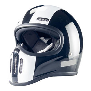 Casque intégral unisexe vintage pour moto, modèle Cruiser, avec petite coque en fibre de verre, neuf, idéal pour l'hiver - Product Image 6