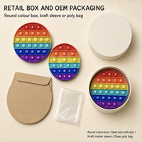 Pop Pop Bubble Silicone Sensory Fidget Toy Adultes Enfants Besoins Spéciaux Rétractable Cadeau De Pâques Soulagement Du Stress Contemporain
