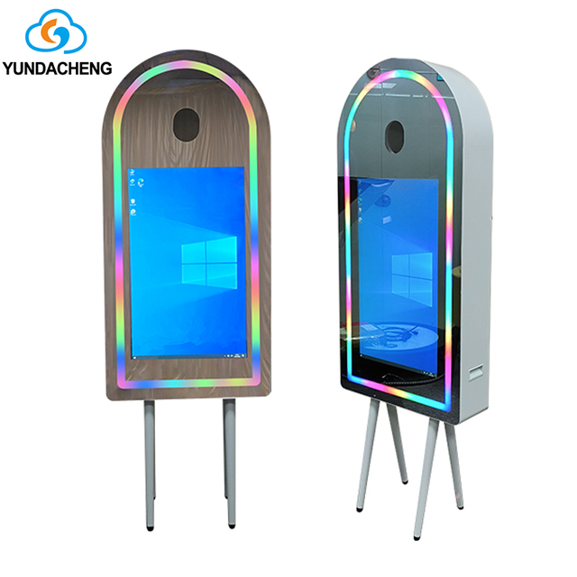 65 Inch Smart Mirror Photo Booth with SLR Compatibility Touch Screen Control and Self-Service Print