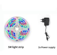 Bande lumineuse LED RGB SMD 5050 12V, 54 LED/m, 5m, intelligente, flexible, étanche, contrôle par application, éclairage arrière de télévision, guirlandes lumineuses d'intérieur