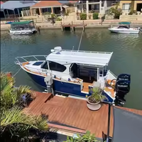Bateau de pêche Profisher, yacht en aluminium, bateau de luxe à cabine fermée, utilisé en mer agitée, navire avec porte latérale