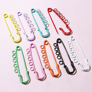 10支50x16mm毫米安全别针胸针金属缝纫别针衣服别针带<span class=keywords><strong>3</strong></span>/5环标签DIY工艺品珠宝制作发现 - Product Image 4