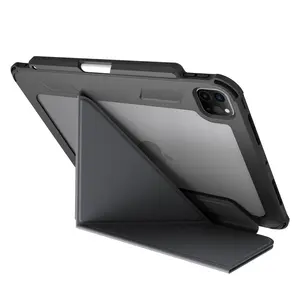 2024 Nieuwe Origami Folio PU lederen TPU vier hoek Airbag schokbestendig Smart Cover Pad geval voor iPad Air 13 11 iPad Pro 11