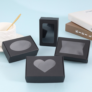 Boîte à pâtisserie <span class=keywords><strong>rectangulaire</strong></span> en carton blanc écologique avec fenêtre transparente, boîte à gâteau en kraft, boîte cadeau pour gâteau, biscuit - Product Image 4