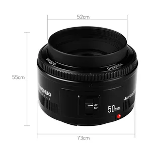 Lensa YONGNUO YN 50mm F1.8 lensa EF 50mm f/1.8 fokus otomatis YN 50mm bukaan lensa AF kamera untuk Canon EOS 60D 70D 5D2 5D3