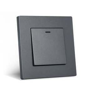 10A saklar lampu dinding 86*86mm, indikator LED Putih Hitam PC Panel plastik AC 250V 1 Gang 1 Cara <span class=keywords><strong>2</strong></span> arah saklar tombol tekan - Product Image 6