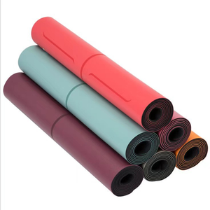 Tapis de yoga en caoutchouc PU sport KSE de 4,5 mm d'épaisseur, 183x68 cm, logo personnalisable, absorbant la transpiration, antidérapant, yoga, pilates, naturel - Product Image 2