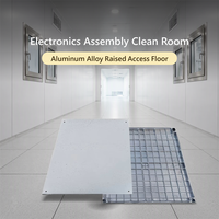 Lantai Platform Terangkat Panel Aluminium 600x600mm Anti Statis ESD untuk Ruang Komputer Pusat Kontrol Produsen Grosir
