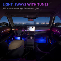 Kit d'éclairage ambiant LED KYNCHIO pour VINFAST VF7, symphonie de 64 couleurs, lampe décorative de voiture 12V, éclairage intérieur de voiture aux couleurs de rêve