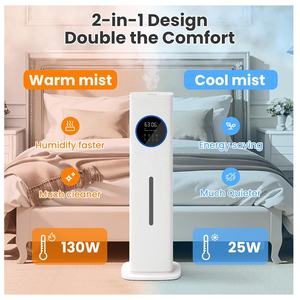 Pelembab udara dengan lampu UV, 8L hangat dan dingin, atas kabut mengisi air untuk ruang besar dengan lampu UV, sterilisasi ultrasonik, dudukan kabut dingin - Product Image 3