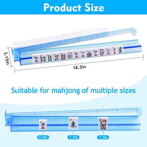 ชุดโต๊ะไพ่นกกระจอกอะคริลิคสมัยใหม่แบบออลอินวันสำหรับ 4 ผู้เล่น พร้อมชั้นวางไพ่ใสและตัวดันไพ่ ชุดเกมอเนกประสงค์ ผลิตในจีน - Product Image 3