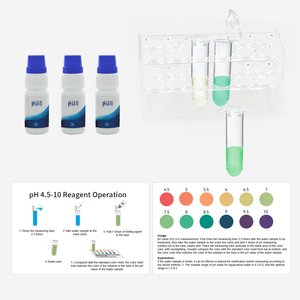 Fabricante de China 4,5-10ppm Kits de prueba de reactivo de pH de agua Detección precisa de líquido para Pool Spa 50 pruebas - Product Image 2
