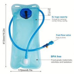 Poche à eau isolée légère et portable de 2 L en TPU pour les sports de plein air, la course à pied, le camping, la randonnée, le cyclisme - Product Image 1