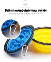 Gamelle d'alimentation lente pliable et portable en plastique de qualité alimentaire, écologique et durable, pour chats et chiens, idéale pour les voyages et l'extérieur