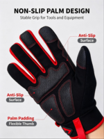 Gants de mécanicien professionnels résistants aux chocs pour réparation automobile, haute sécurité, imperméables, anti-vibrations, paume intégrale, doigts respirants