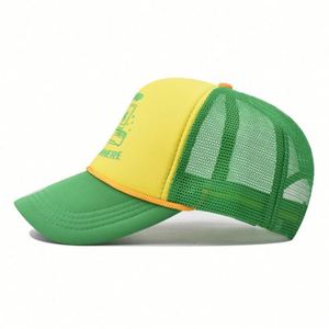 Custom Stylish Two Color Baseball Cap Mesh Custom Print Logo Trucker <b>Hat</b> With Rope - Product Image 2