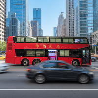Bus touristique à deux étages LHD |   70+ sièges avec option toit ouvrant |   Autocar de tourisme diesel Euro 4/5