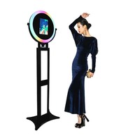 Photomaton portable avec imprimante intégrée, double écran, boîtier vintage pour mariage, mini PC, DSLR, nouveau iPad