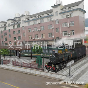 Modèle de locomotive à vapeur sur mesure 1:1 en métal, décoration extérieure pour centre commercial, parc, exposition - Product Image 4