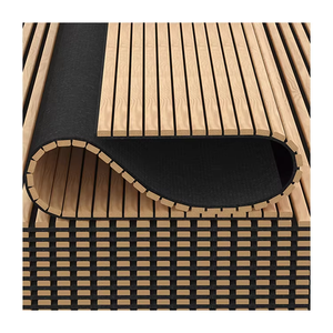 Paneles de pared de listón <span class=keywords><strong>Akupanel</strong></span> Paneles de pared de madera de listón de nogal natural <span class=keywords><strong>Akupanel</strong></span> de absorción de sonido para paredes y techos - Product Image 6