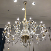Lustre moderne en verre cristal et fer doré, ampoule LED, luminaire suspendu de luxe, blanc chaud, dimmable, pour la maison, le hall, la salle à manger