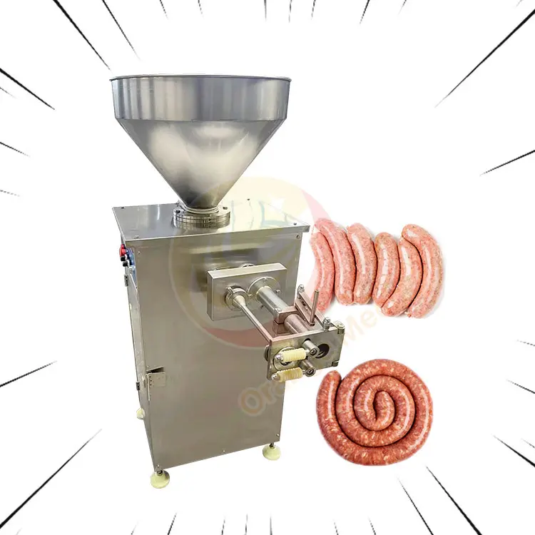 Automatische Mortadella 2 Speed Filler Stuffer Proces Gehakt Vlees En Worst Maken Machine Voor Verkoop