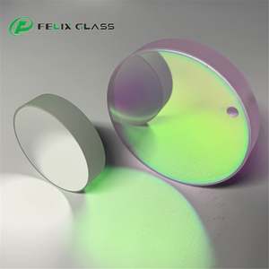 Verre de silice fondue rond personnalisé FELIX avec trou de perçage, miroir diélectrique optique plat - Product Image 6