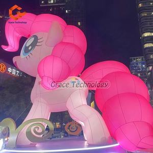 Jouet poney animal gonflable personnalisé, poupée poney gonflable de dessin animé - Product Image 3