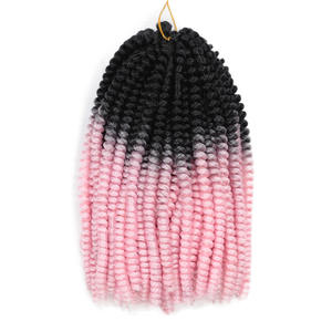 Cheveux exotiques africains Sharopul Spring Twist, longueur 12 pouces, 100 grammes, boucles rebondissantes, ligne de cheveux naturelle, densité 100%, pour <span class=keywords><strong>tresses</strong></span> Yanky Twist - Product Image 2