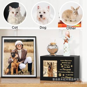 Pet <b>Memorial</b> <b>Box</b> With Photo Frame And Urn For Dog Cat Remembrance Keepsake - Product Image 2