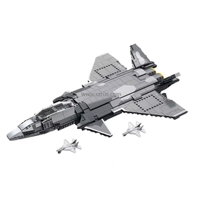 Jie Star 61057 Modello di Aereo Militare da Combattimento, Kit di Costruzione Fai-da-Te, Giocattoli con Mattoncini per Bambini, Set di Blocchi da Costruzione - Product Image 1