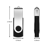 Clé USB pivotante multicolore 1 Go 2 Go 4 Go 8 Go 16 Go 32 Go 64 Go 128 Go, clé USB en métal, clé USB 2.0, clé USB, disque U