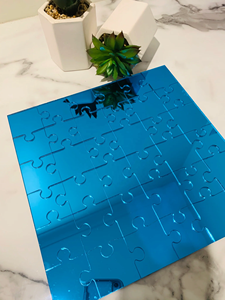 Di lusso acrilico <span class=keywords><strong>Puzzle</strong></span> a specchio acrilico ologramma <span class=keywords><strong>Puzzle</strong></span> nastro oro rosa sventato olografico <span class=keywords><strong>Puzzle</strong></span> per la decorazione della tavola di nozze - Product Image 3