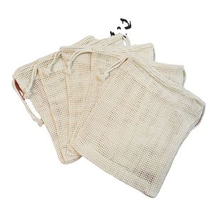 ถุงตาข่ายใส่ผักผลไม้แบบออร์แกนิค ขนาด 25x30 ซม. เป็นมิตรกับสิ่งแวดล้อม ใช้ซ้ำได้ ซักล้างได้ พร้อมเชือกรูด สำหรับใช้ในครัว - Product Image 2