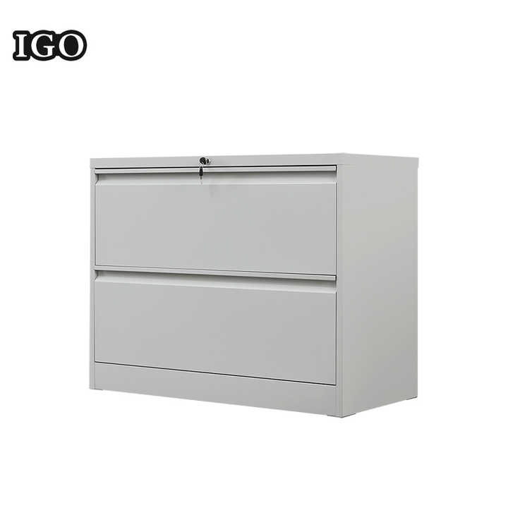 Two Drawer Wide Filing Cabinet Knock Down Structure Office Filing Cupboard