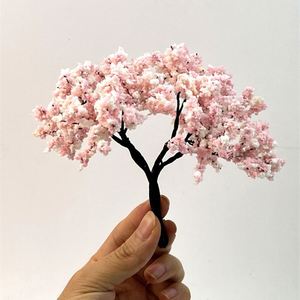 โมเดลต้นไม้จิ๋วทำมือสำหรับตกแต่งฉาก DIY ต้นไม้จำลองพลาสติกพร้อมดอกไม้สำหรับงานประดิษฐ์ตกแต่ง - Product Image 3