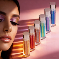 Individueller Flüssiger Lidschatten 6 Farben für Dunkle Hauttöne Hell Mittel Multichrom Chamäleon-Effekt Wasserfest Schimmernd 5g Netto Niedriger MOQ