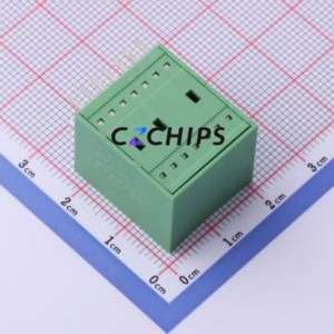 DB2ERH-2.5-2*7P-GN Plug-in Terminal Block Bent Lead Through Hole,P=2.5mm Board-to-Board / Socket - Closed 2x7P 2.5mm Green - Product Image 2