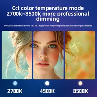 Lampe LED portable 30W RGB pleine couleur à température de couleur réglable pour photographie et vidéo, idéale pour l'intérieur et l'extérieur