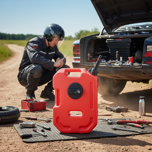 Réservoir de carburant générique de 2,6 gallons, rouge, avec bec verseur verrouillable, portable pour voitures, motos, VTT, UTV - Product Image 2