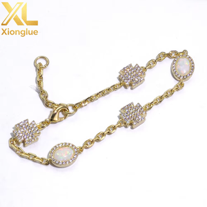 Hip Hop <b>Opal</b> <b>Bracelet</b> Jewelry Accessories Zircon Cross <b>Bracelet</b> Men's Jewelry - Product Image 4