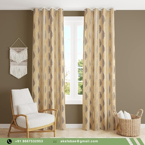 Rideaux occultants en voile 100 % coton de haute qualité, ignifuges, personnalisables en couleurs et tailles, à œillets, pour toutes les saisons - Product Image 2